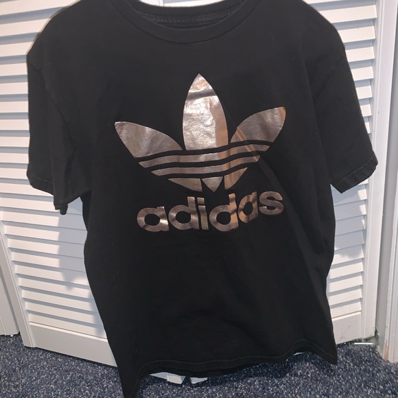 black rose gold adidas shirt